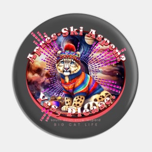 Apres-Ski Aspen Cosmic Beanie Snow Leopard 6BL Pin