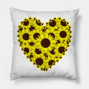 Sunflower Heart Pillow