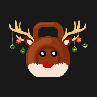 Christmas Gym Workout Reindeer Kettlebell For Gym Lover T-Shirt