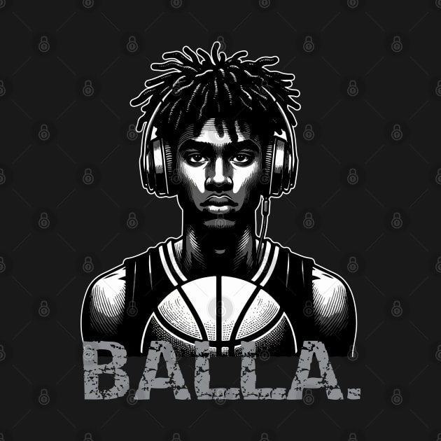 Balla Baller Basketball Player Black Man by blackartmattersshop