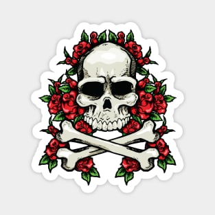 Skull N Roses Magnet