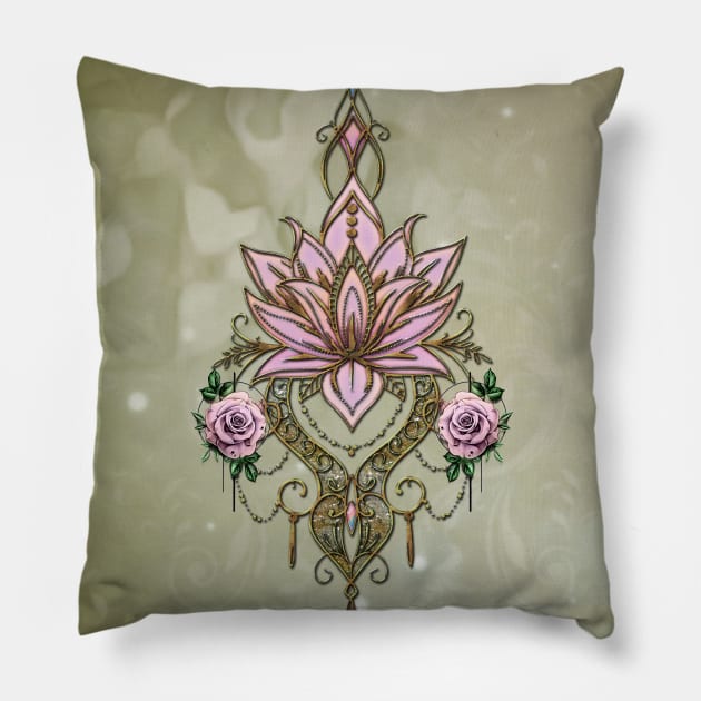 Beautiful lotus blossom Pillow by Nicky2342