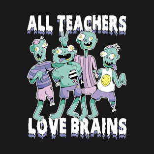 Halloween Teacher Brain T-Shirt