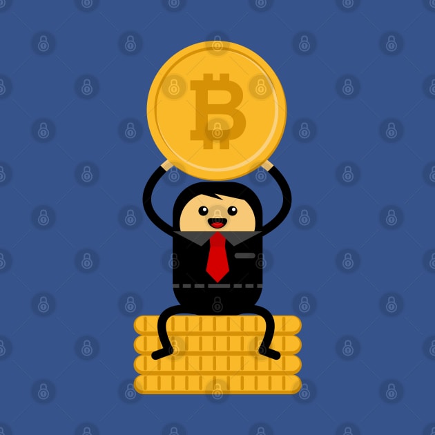 Businessman Earn Bitcoin by erwinwira