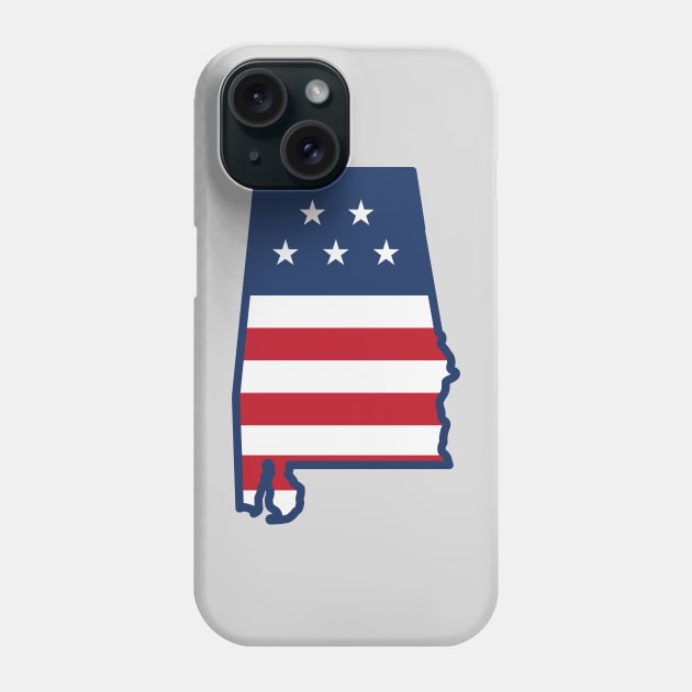 Stars and Stripes Alabama Phone Case by SLAG_Creative