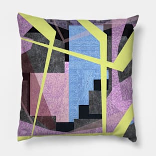 architectural landscape collage wall art Pillow