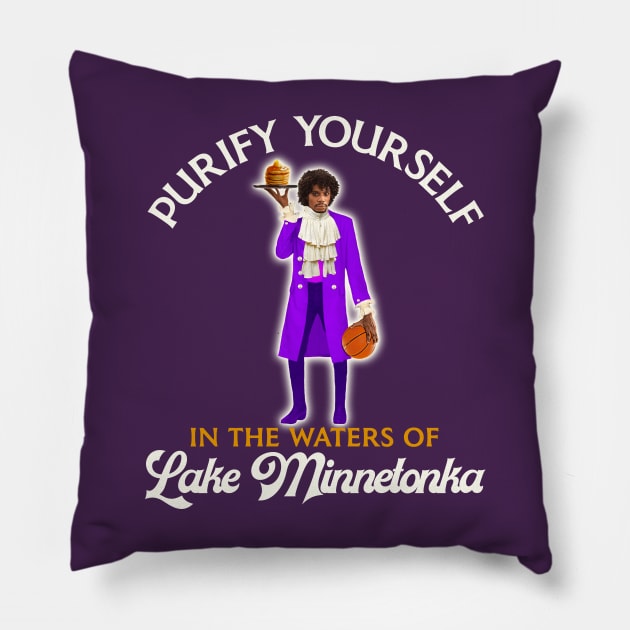 Purify Yourself in the Waters of Lake Minnetonka Pillow by darklordpug