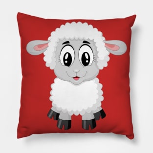 Cute Young Sheep Pillow