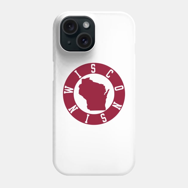 Wisconsin State Outline Decal Phone Case by zsonn
