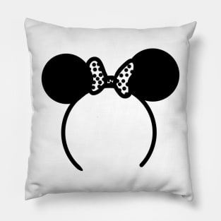 Black and White Minnie Ears Pillow