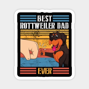 Rottweiler Dog And Daddy Hand To Hand Best Rottweiler Dad Ever Dog Father Parent July 4th Day Magnet