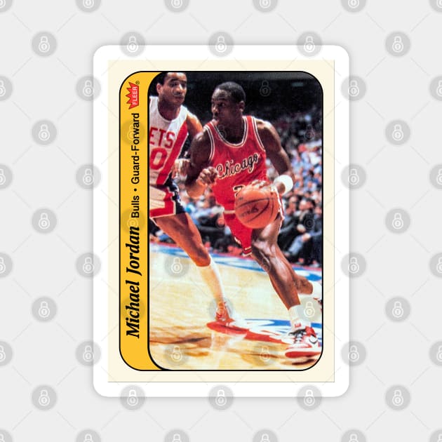 Michael Jordan '86 Fleer Sticker Magnet by ParaholiX