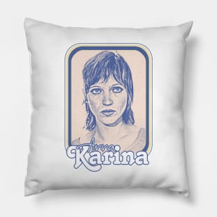 Anna Karina // ORIGINAL Retro Nouvelle Vague Fan Design Pillow