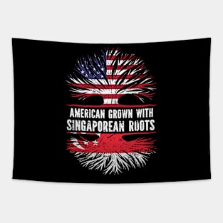 American Grown with Singaporean Roots USA Flag Tapestry