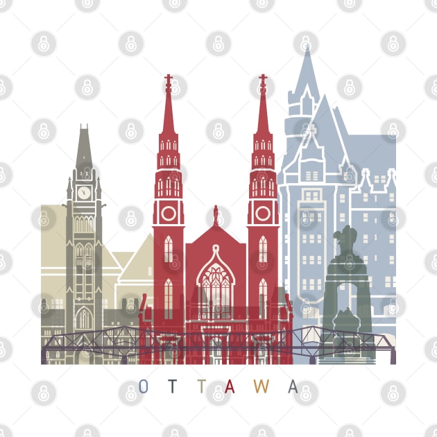 Ottawa skyline poster by PaulrommerArt