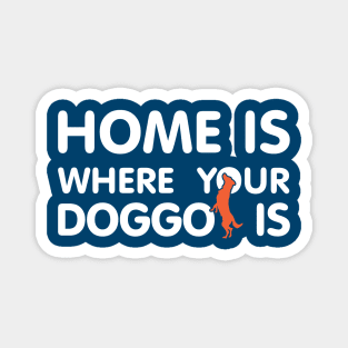 Home Is Where Your Doggo Is Quote Magnet