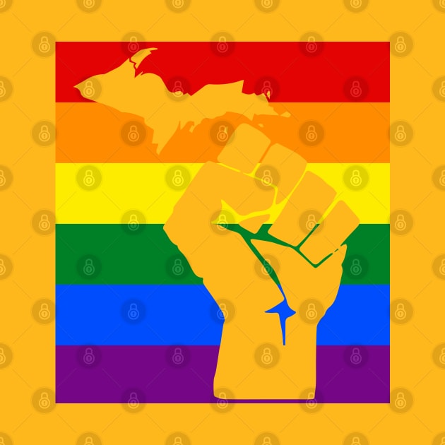 LGBTQ+ Michigan Pride Flag by XLR8EDmedia