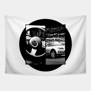 Mazda Miata MX-5 NC Black 'N White 5 Tapestry