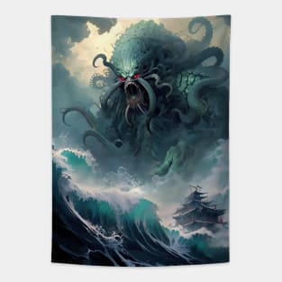 Cthulhu Kanagawa Tapestry