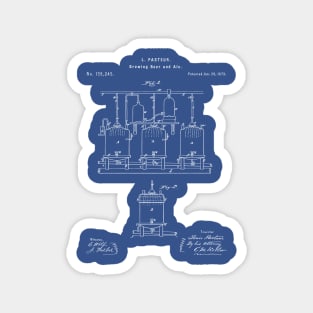 Beer Patent - Brewing Beer Art - Blueprint Magnet
