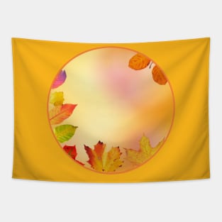 Circle Abstract Autumn Colorful Luminous Tapestry