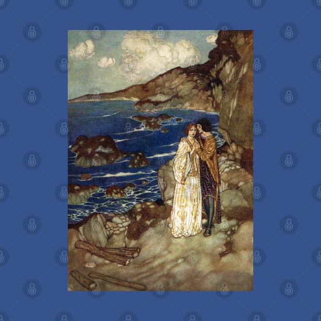 Miranda and Ferdinand - The Tempest, Edmund Dulac by forgottenbeauty