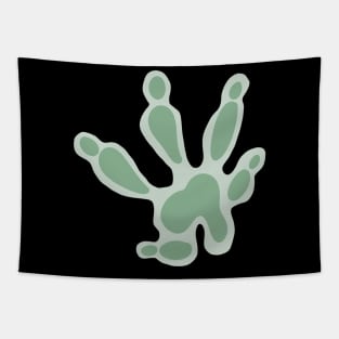 Green rat/mouse paw print Tapestry