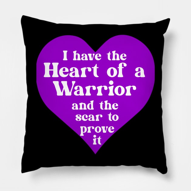 Heart of a Warrior Pillow by KayBee Gift Shop