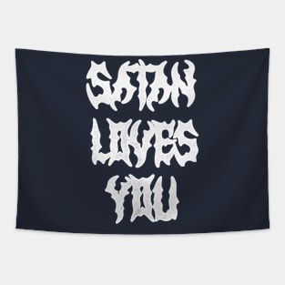 SATAN LOVES YOU Tapestry