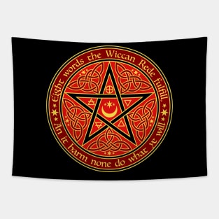 Red Witch Crest Tapestry