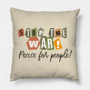 Stop the war! Pillow