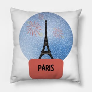 It's Snowing In Paris Pillow