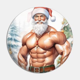 Muscle Daddy Merry Christmas Pin