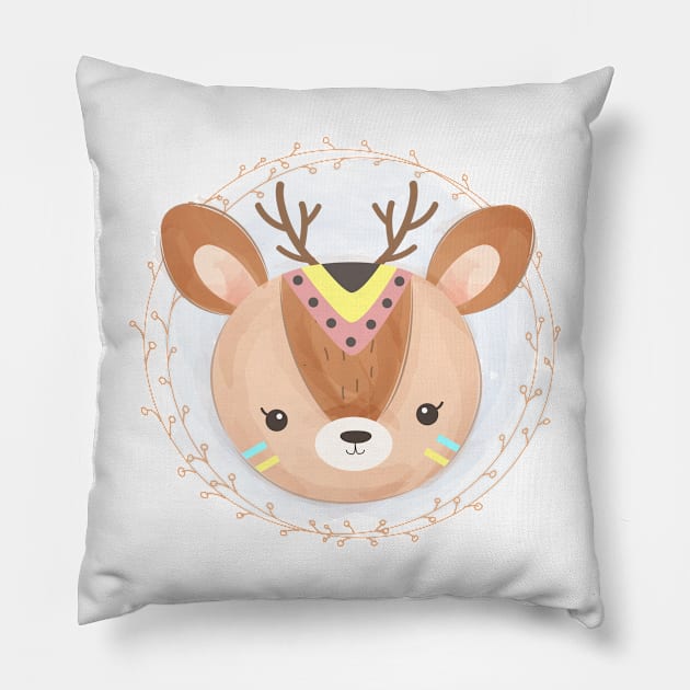 Deer Pillow by O2Graphic