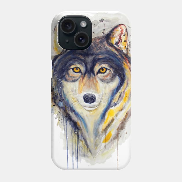 Wolf Head Phone Case by Marian Voicu