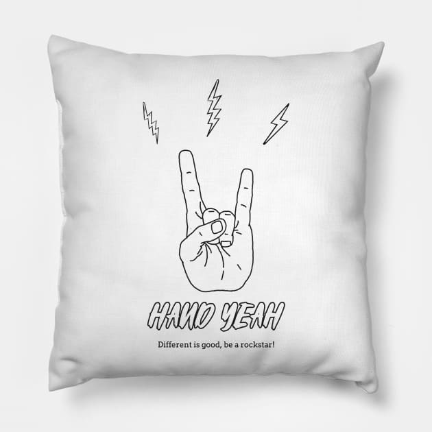 different is good be a rockstar Pillow by Tinina