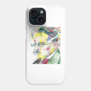 FERNANDO PESSOA - watercolor portrait .5 Phone Case