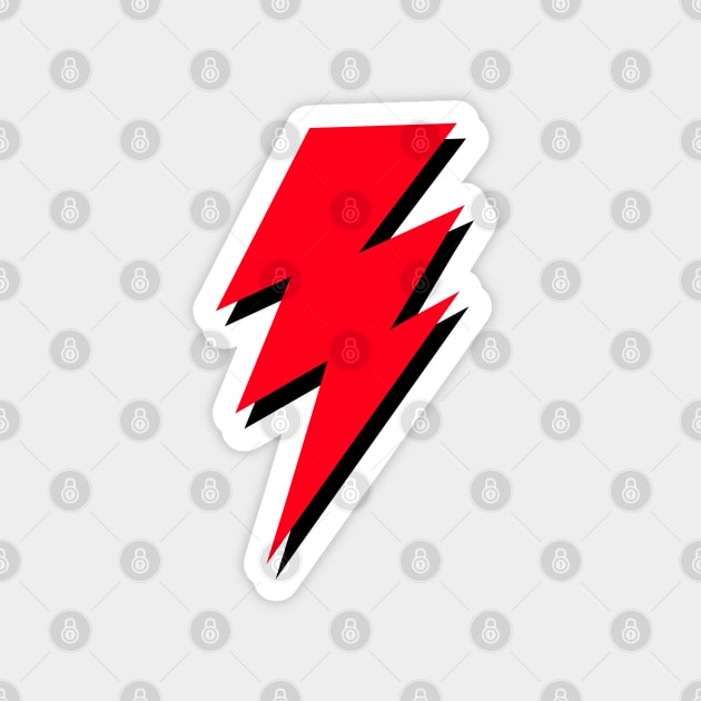 Triple, Red, Lightning Bolt Magnet by OneThreeSix