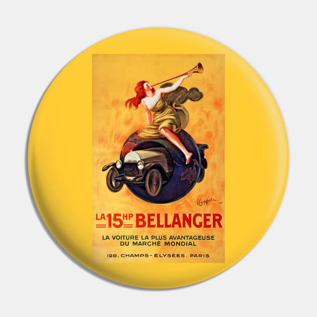 Woman Heralding The 15 HP Bellanger Car, France 1921 Pin by rocketshipretro