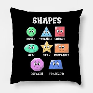 Shapes Pre-K Kindergarten Teacher Back to School Pillow