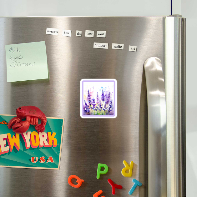 Gratitude Lavender Flowers by DonWillisJrArt