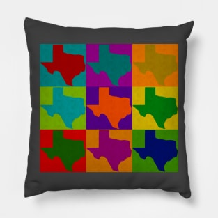 Texas Pop Art Graphic Design Love TX State Pillow