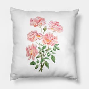 pink rose watercolor 2021 Pillow