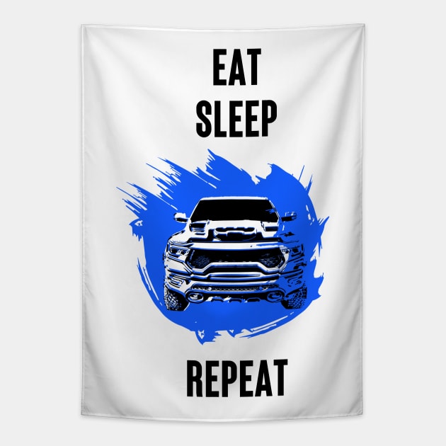 Eat Sleep Drive TRX Repeat Tapestry by mfz