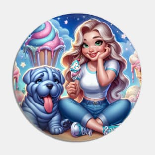 Stitch and Mom Ice Cream Fantasy Pin