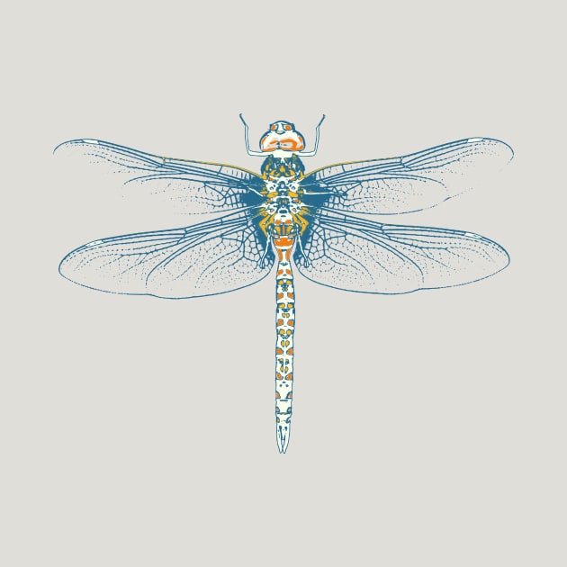 Dragonfly Graphic Pastel Colors by KalebLechowsk