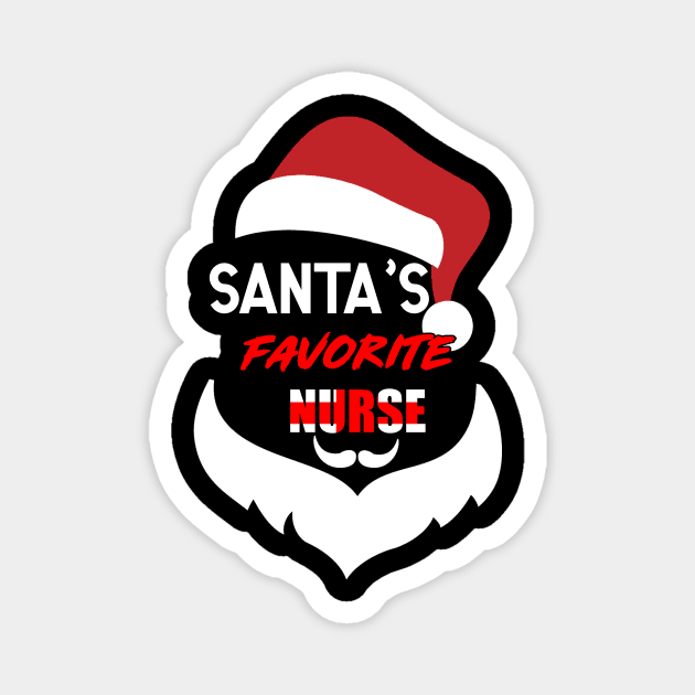 santa favorite nurse christmas gift Magnet by Flipodesigner