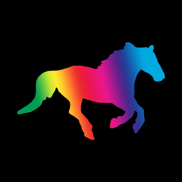 Rainbow galloping horse by Shyflyer