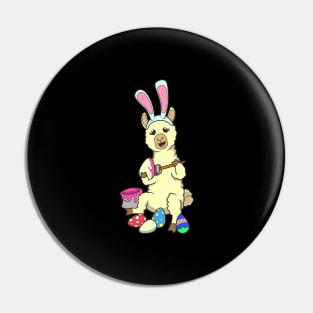 Easter - Cute alpaca painting Easter eggs Pin