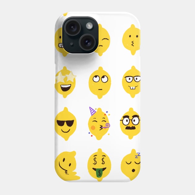 Lemonticons Phone Case by GiuliaM